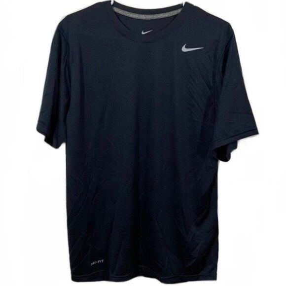Nike Dri-Fit Black Short Sleeve Activewear T-Shirt - Picture 1 of 3